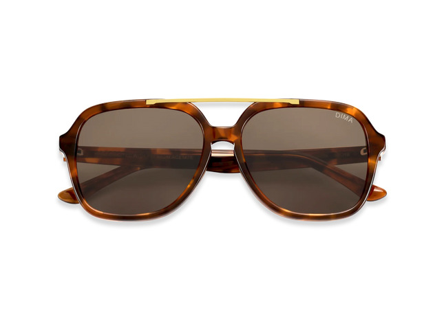 Dima Eyewear Vista Dark Tortoise Frame Brown Lens 2