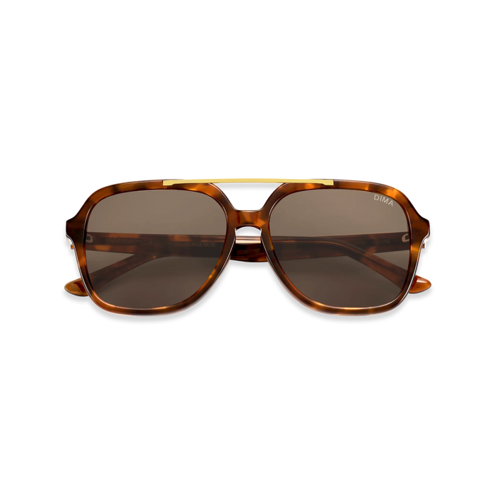 Dima Eyewear Vista Dark Tortoise Frame Brown Lens 2