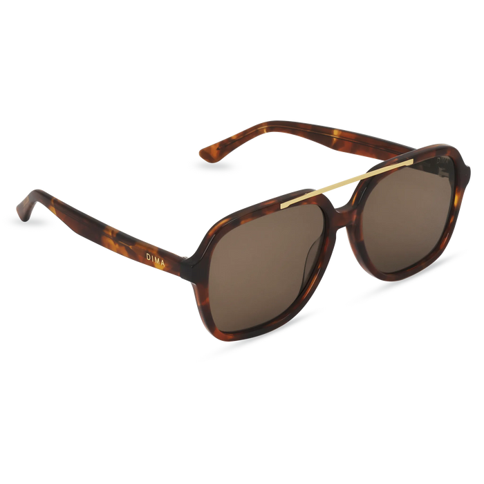 Dima Eyewear Vista Dark Tortoise Frame Brown Lens 3