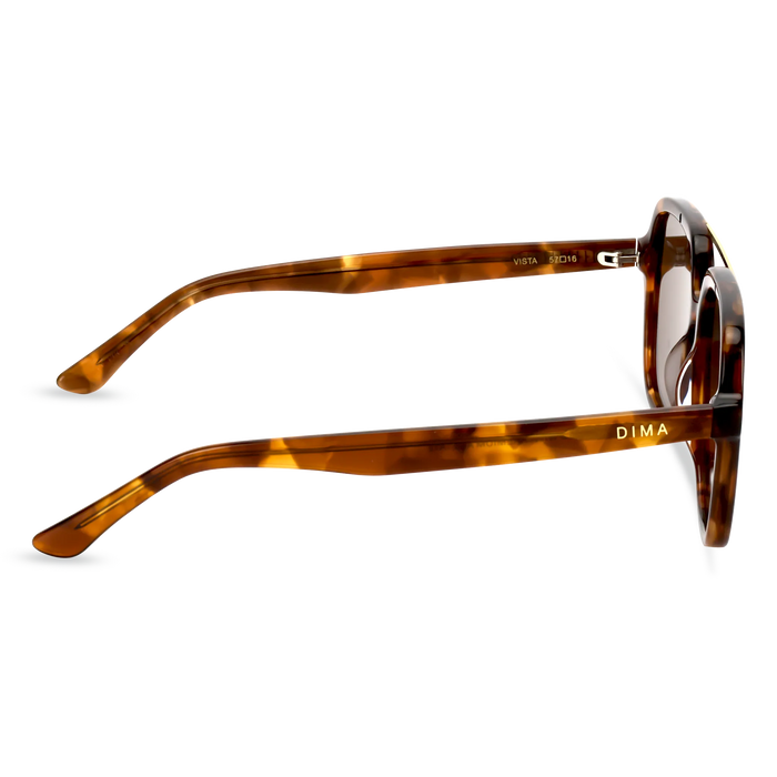 Dima Eyewear Vista Dark Tortoise Frame Brown Lens 4
