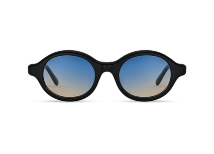 Dima Sunglasses Aila Black Frame Blue Yellow Faded Lens 1
