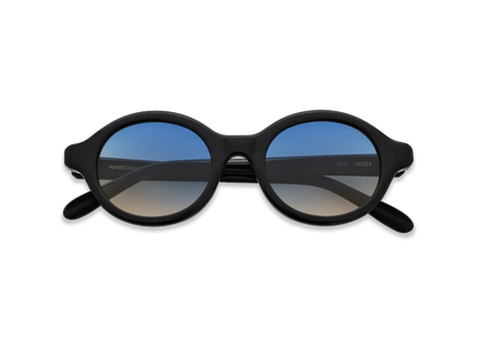 Dima Sunglasses Aila Black Frame Blue Yellow Faded Lens 2