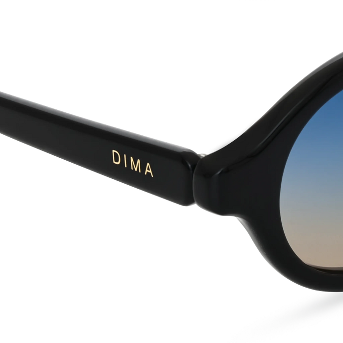 Dima Sunglasses Aila Black Frame Blue Yellow Faded Lens 5