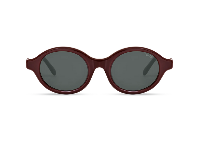 Dima Sunglasses Aila Burgundy Frame Grey Lens 1
