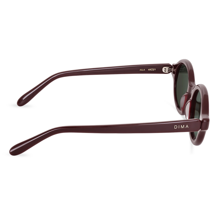 Dima Sunglasses Aila Burgundy Frame Grey Lens 4