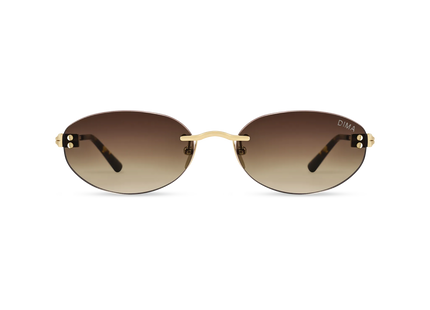Dima Sunglasses Elara Gold/Dark Tortoise Frame Brown Gradient Lens 1