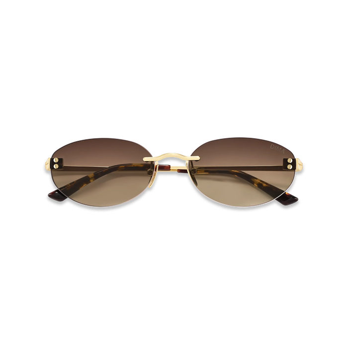 Dima Sunglasses Elara Gold/Dark Tortoise Frame Brown Gradient Lens 2