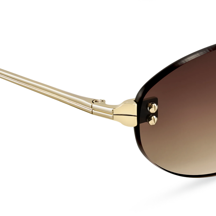 Dima Sunglasses Elara Gold/Dark Tortoise Frame Brown Gradient Lens 5