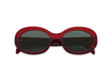 Dima Sunglasses Kaia Crystal Red Frame Grey Lens 2