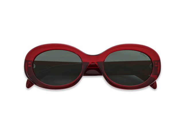 Dima Sunglasses Kaia Crystal Red Frame Grey Lens 2
