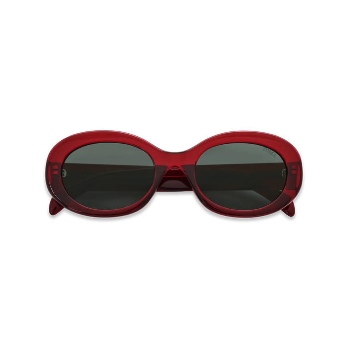 Dima Sunglasses Kaia Crystal Red Frame Grey Lens 2