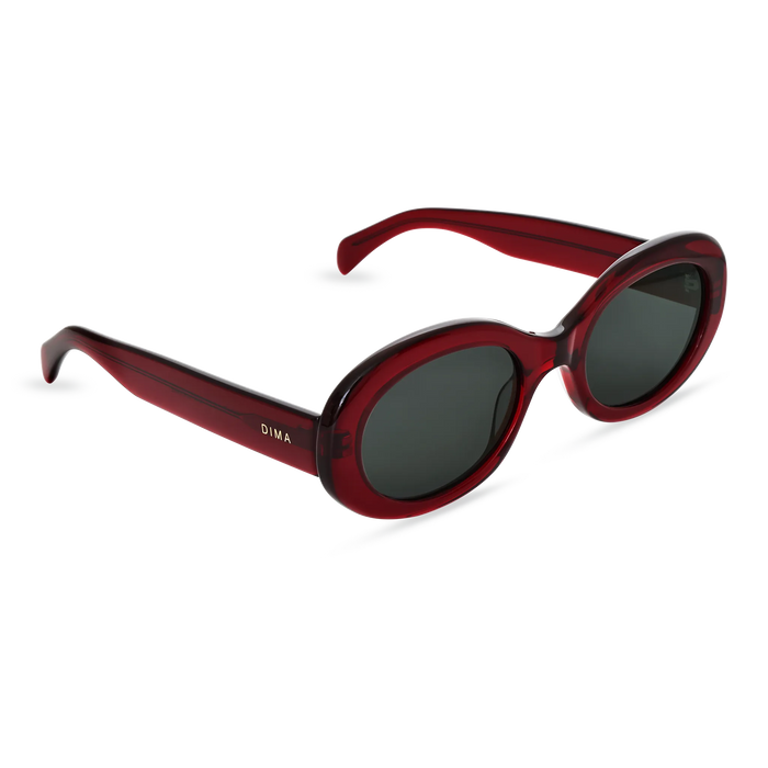 Dima Sunglasses Kaia Crystal Red Frame Grey Lens 3