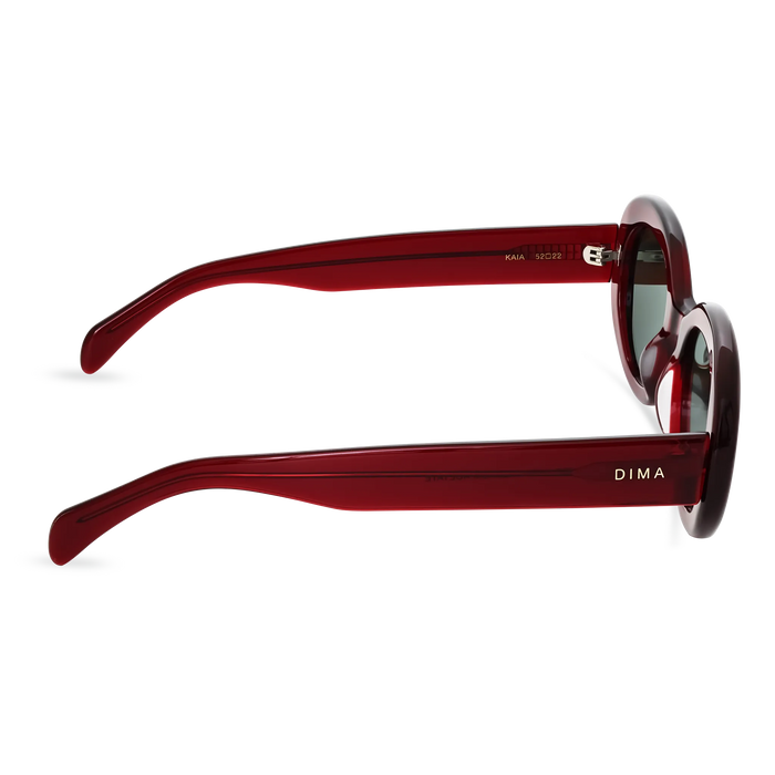 Dima Sunglasses Kaia Crystal Red Frame Grey Lens 4
