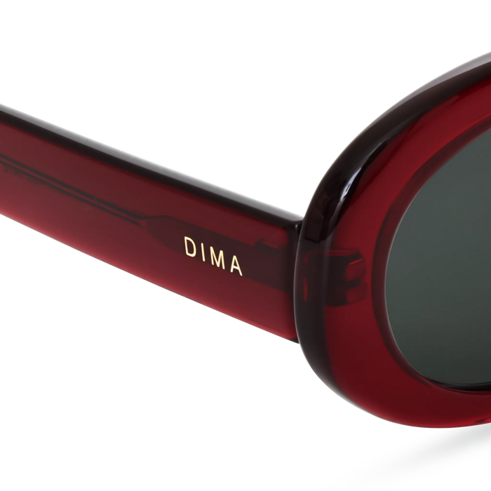 Dima Sunglasses Kaia Crystal Red Frame Grey Lens 5