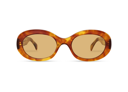 Dima Sunglasses Kaia Light Amber Tortoise Frame Yellow Lens 1
