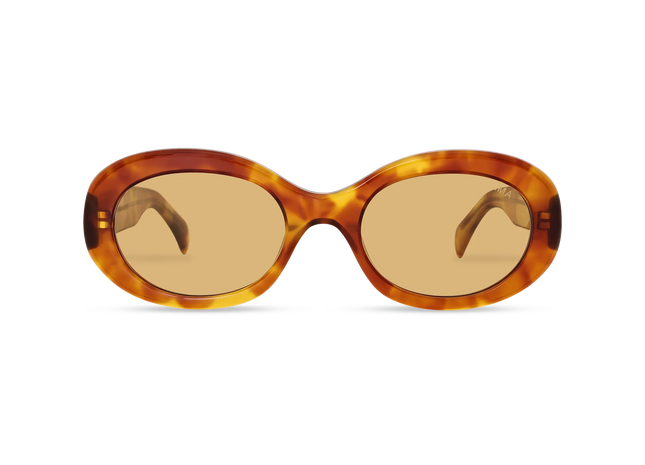 Dima Sunglasses Kaia Light Amber Tortoise Frame Yellow Lens 1
