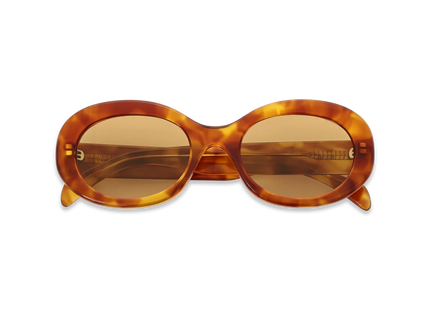Dima Sunglasses Kaia Light Amber Tortoise Frame Yellow Lens 2