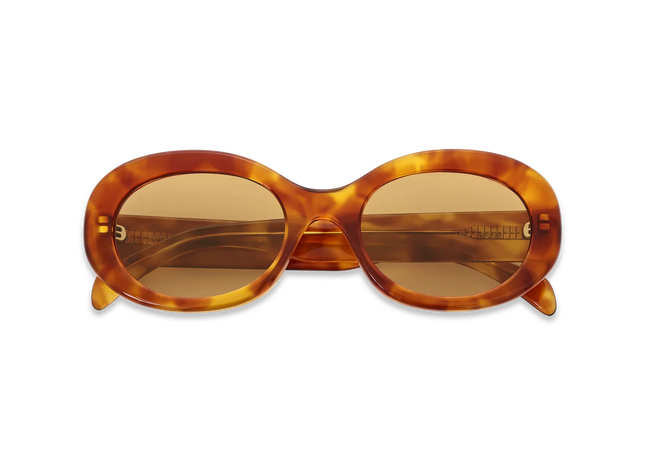 Dima Sunglasses Kaia Light Amber Tortoise Frame Yellow Lens 2