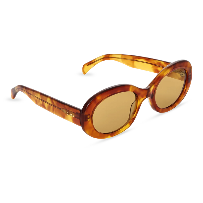 Dima Sunglasses Kaia Light Amber Tortoise Frame Yellow Lens 3