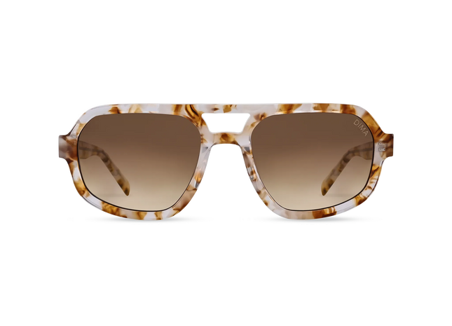 Dima Sunglasses Naomi Brown Pearl Frame Brown Gradient Lens 1
