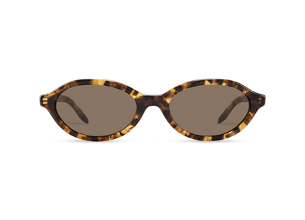 Dima Sunglasses Tess Dark Amber Tortoise Frame Brown Lens 1