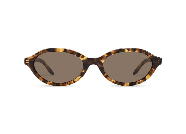 Dima Sunglasses Tess Dark Amber Tortoise Frame Brown Lens 1