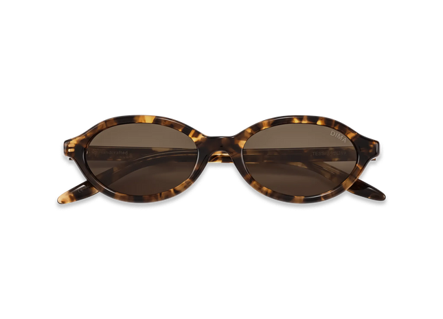 Dima Sunglasses Tess Dark Amber Tortoise Frame Brown Lens 2