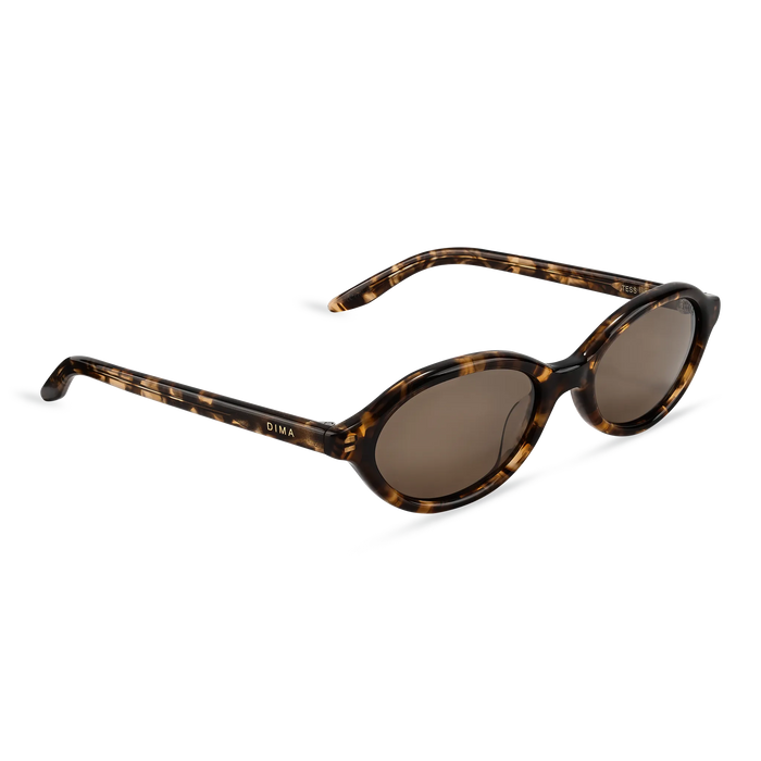 Dima Sunglasses Tess Dark Amber Tortoise Frame Brown Lens 3