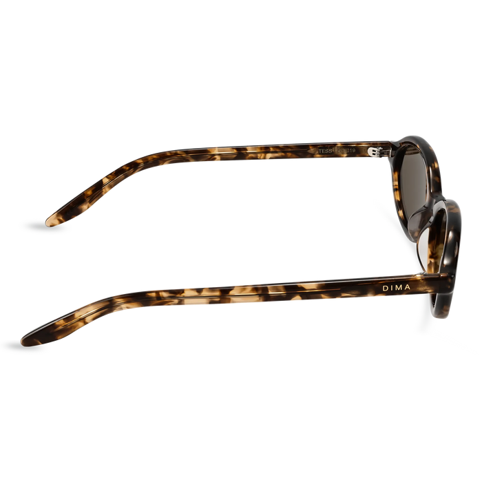 Dima Sunglasses Tess Dark Amber Tortoise Frame Brown Lens 4