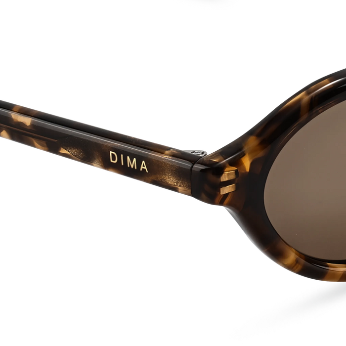Dima Sunglasses Tess Dark Amber Tortoise Frame Brown Lens 5