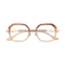 Ellie Brown Gradient/Gold Square Glasses-Front View 1