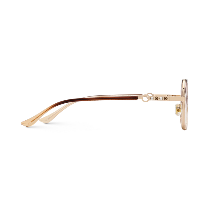 Ellie Brown Gradient/Gold Square Glasses-Side View 4