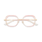Ellie Pink Gradient /Gold Square Glasses-Front View 1