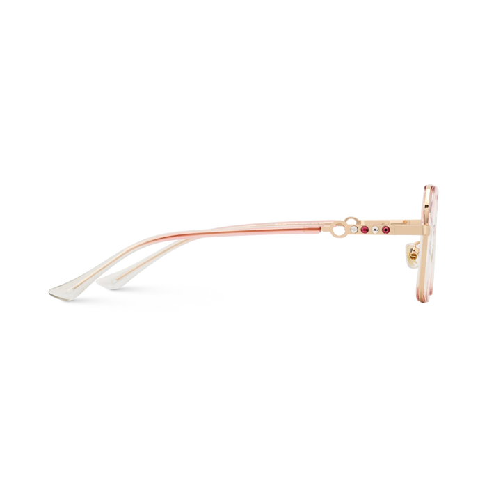 Ellie Pink Gradient /Gold Square Glasses-Side View 4