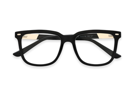 Eydology Abigail Black Square Eyeglasses 1