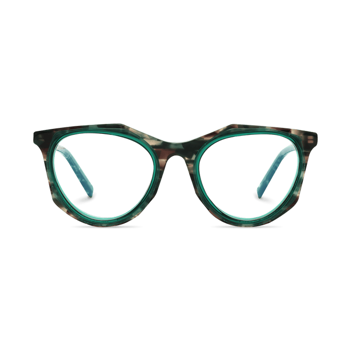 Eydology Aiden Clear Green Glasses 1