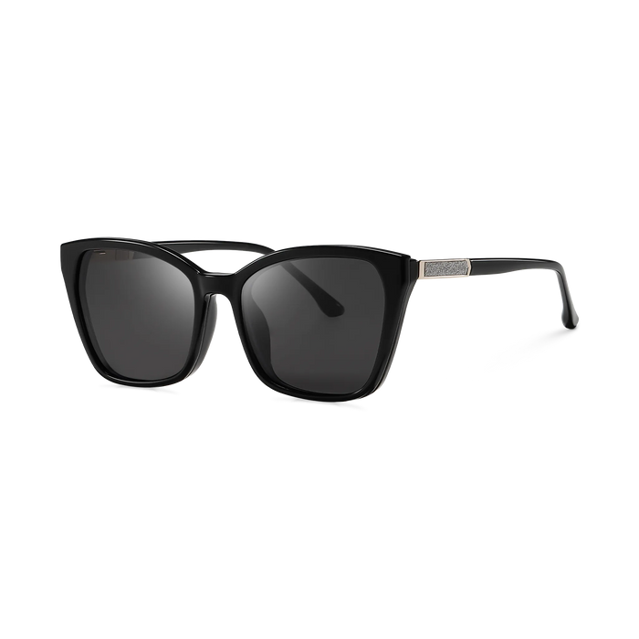 Eydology Ainsley Black/Polarized Grey Lens Clip on Sunglasses 2