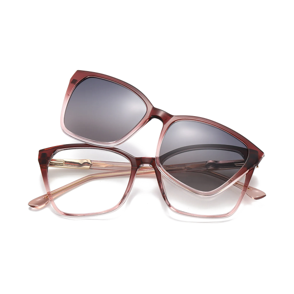 Eydology Ainsley  Burgundy to Rose Pink Gradient / Polarized Grey Lens 1