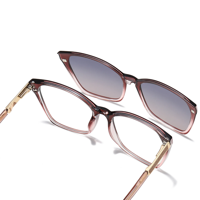 Eydology Ainsley  Burgundy to Rose Pink Gradient / Polarized Grey Lens 3