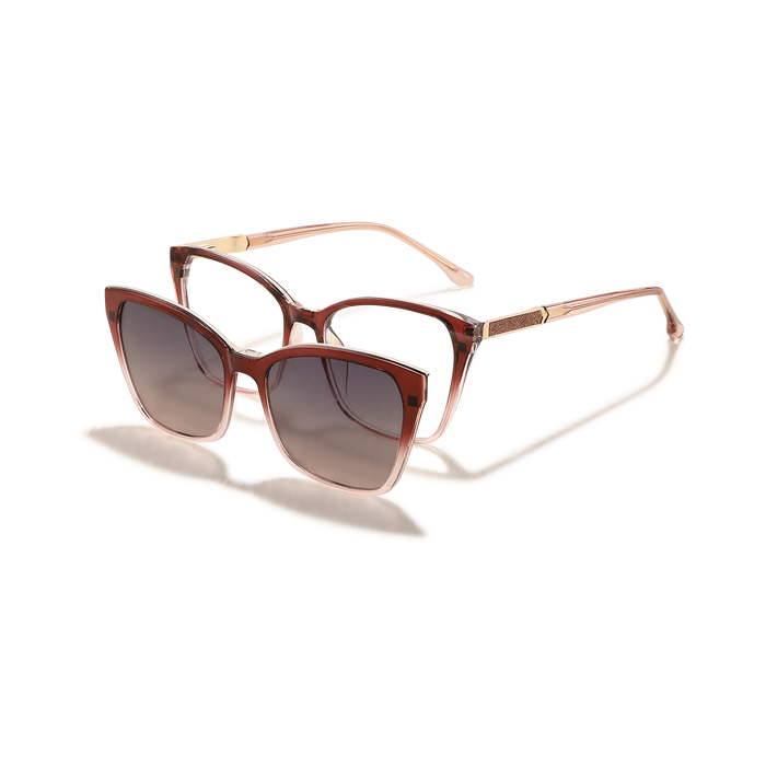 Eydology Ainsley  Burgundy to Rose Pink Gradient / Polarized Grey Lens 4