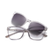 Eydology Ainsley Transparent Grey /Polarized  Grey lens Clip on Sunglasses 1