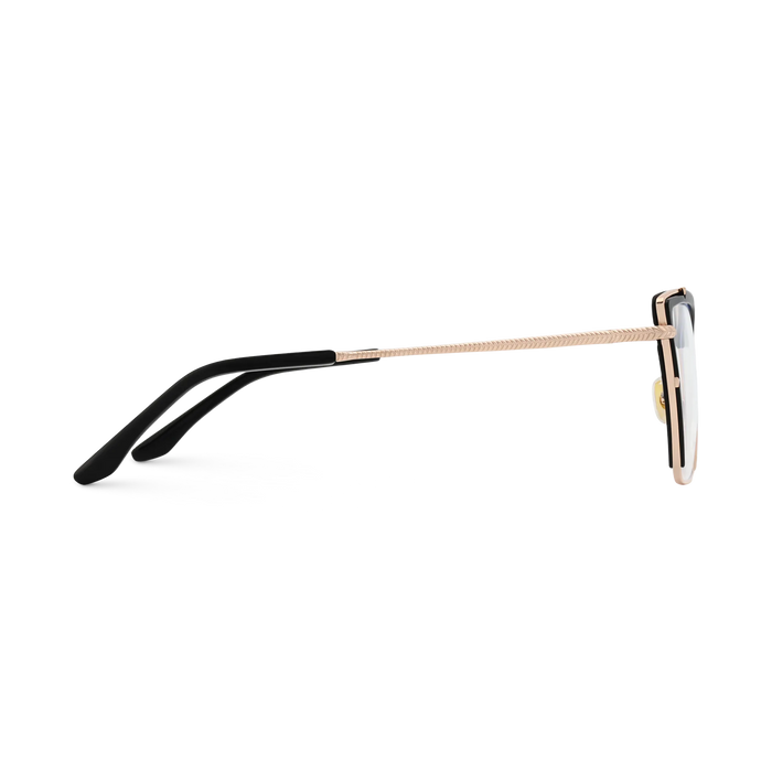 Eydology Alaina Gold/Black Cat Eye Glasses 4