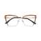 Eydology Alaina Gold/Brown Cat Eye Glasses 1