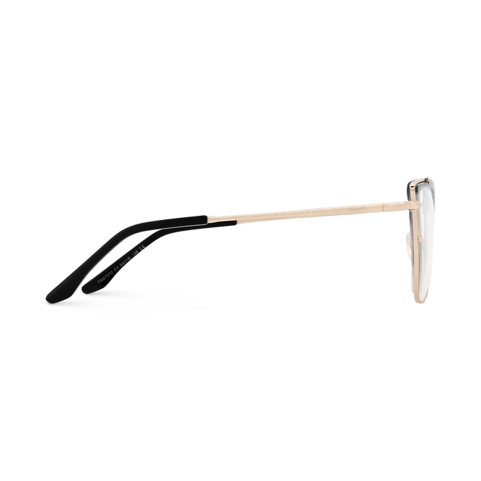 Eydology Alaina Gold/Crystal Grey Cat Eye Glasses 4