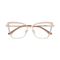 Eydology Alaina Gold/Translucent White Cat Eye Glasses 1