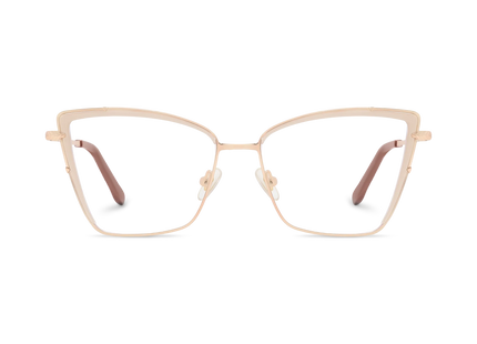 Eydology Alaina Gold/Translucent White Cat Eye Glasses 2