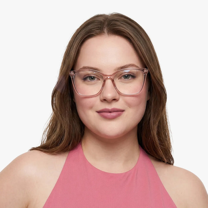 Eydology Alanna Transparent Pink Glasses 3