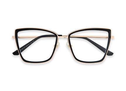 Eydology Alayna Black Women's Cat Eye Glasses 1