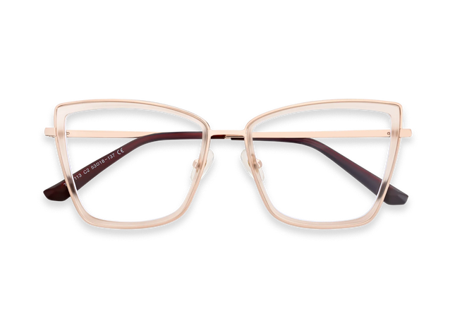 Eydology Alayna Champagne Women's Cat Eye Glasses 1