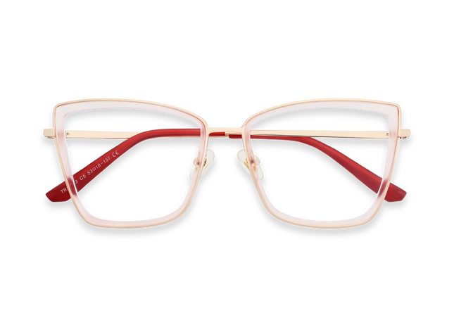 Eydology Alayna Light Pink Women's Cat Eye Glasses 1